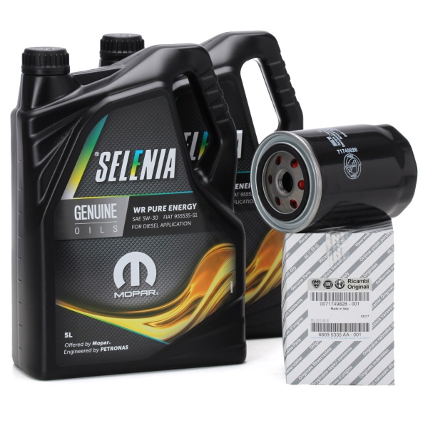 Set 2 Buc Ulei Motor Selenia WR Pure Energy 5W-30 5L 70205MF2EU + Filtru Ulei Oe Fiat 71749828